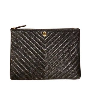 🚫SOLD🚫 New Chanel Clutch Chevron Iridescent